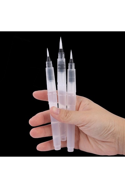 Choice 3pcs Water Brushes 3/36pcs Refillable Water Color Brush Pen Set Multi ...