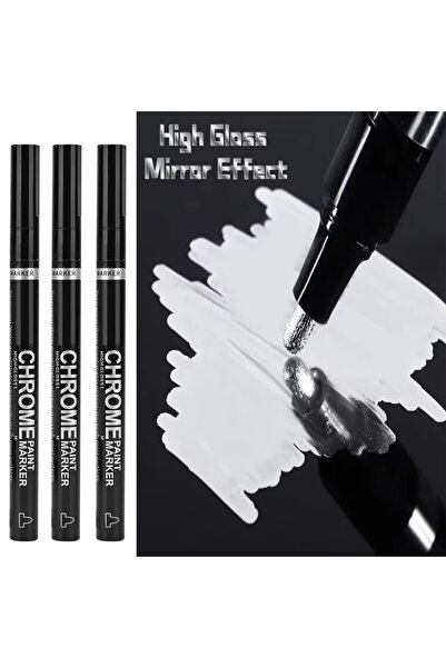 Choice 3pcs Silver 5/1pcs Chrome Pen Marker Mirror Waterproof Paint Repair Fo...