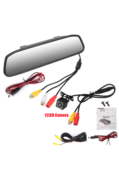 Choice1 mirror camera 12V Car Player Interior Mirror Rear View Camera Parking...