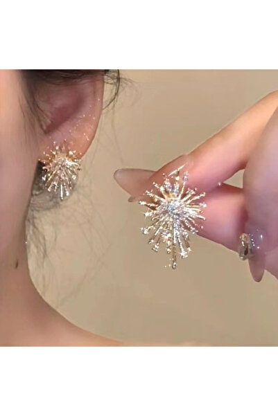 Choice WC1786-1 Sparking Snowflake Earrings for Women Shiny Cubic Zirconia Im...