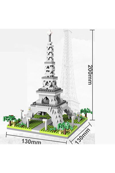 Choice No Box 600pcs MOC Paris Tower Street View Building Block Mini Diamond ...