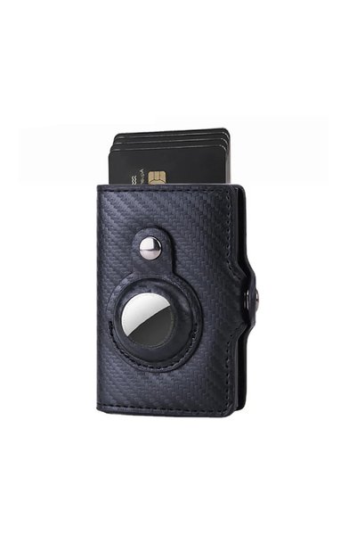 Choice Carbon Black Men Wallet for Airtag RFID Blocking Card Holder Air Tag W...