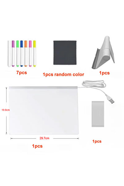 Choice 19.8x29.7cm Light Up Acrylic Message Board Rewritable DIY Children's G...