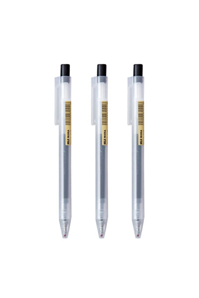 Choice1 0.5mm 3 black 0.5mm Press Gel Pen Blue/Black/Dark Blue/red Ink MUJIs ...