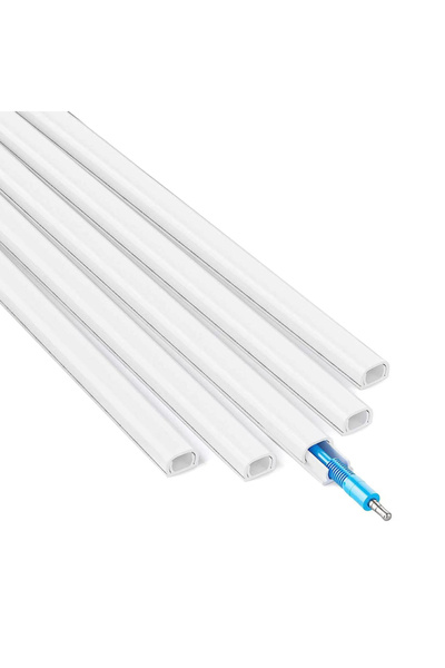 Choice 5pcs 85in Mini Cord Cover Wall Single Line Pipe PVC Wiring Duct, Wire ...