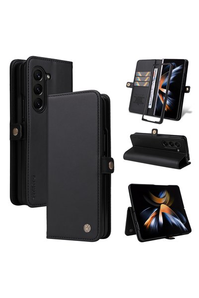 Choice19 Galaxy Z Fold5 BK Magnetic Wallet Flip Case for Samsung Galaxy Z Fol...
