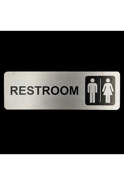 Choice 23cmx7.5cm restroom restroom Signage nameplate aluminium metal self-ad...