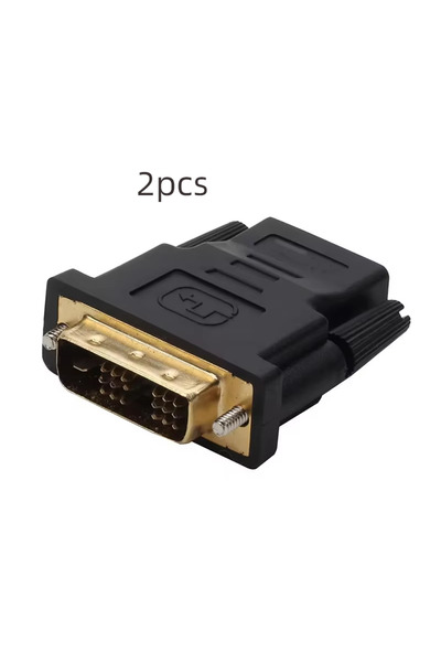 choice2 قطعتان في كل عبوة، محول DVI (18+1) ذكر إلى HDMI أنثى، متوافق مع الفيد...