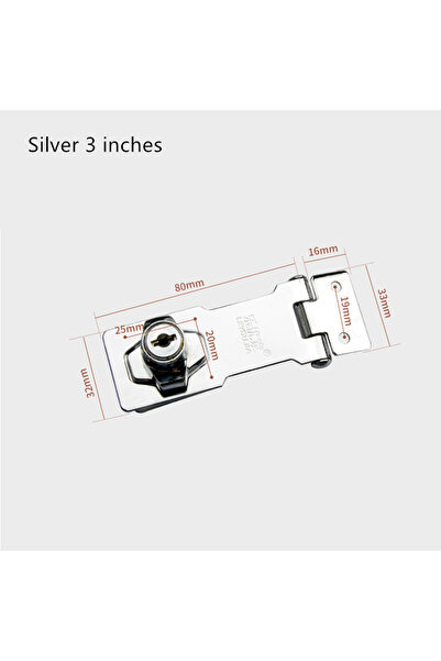 Choice3 silver 3 inches Punch-free With Lock Drawer Locks Letter Box Locker D...