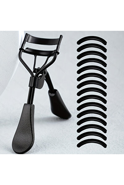 Choice Black Portable Eyelash Curler with 15 Silicone Pads and Stainless Stee...