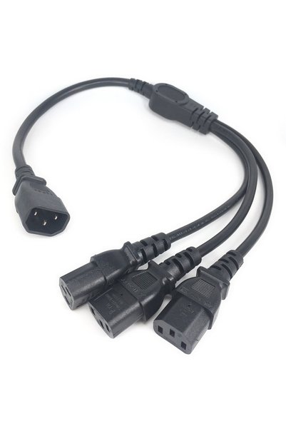 Choice سلك طاقة موزع من النوع Y عالي الجودة بطول 0.6 متر من قابس ذكر IEC 320 ...