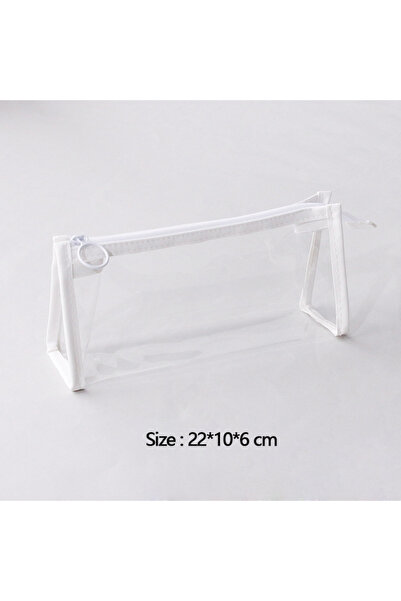 Choice3 White Transparent Pencil Case Large Capacity Simple Pen Bag Kawaii Co...