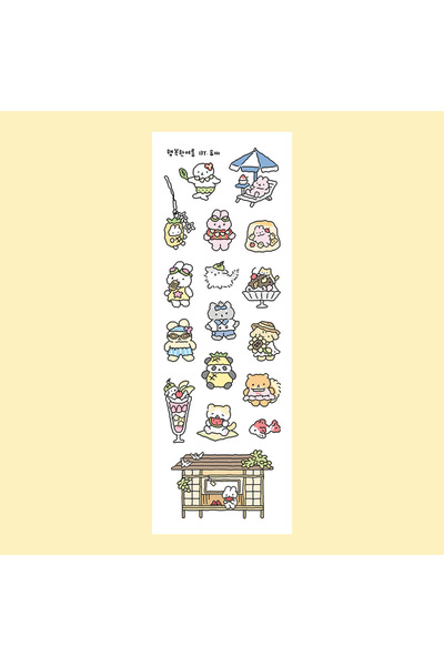 Choice 02 Cartoon Stickers Korean Cute Graffiti Style Rabbit Stickers Kawaii ...