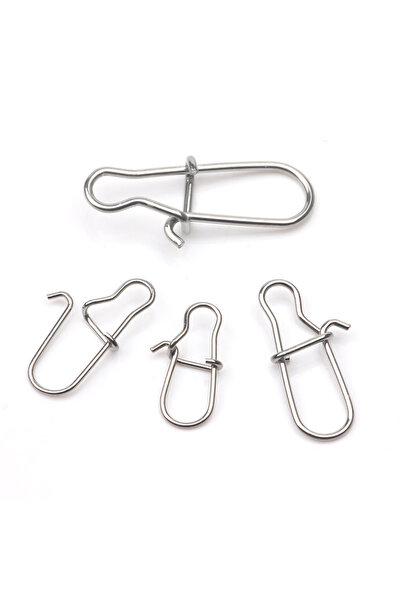 Choice size 3 Rompin 100pcs 000-5# Fishing Nice Hooked Snap Pin 304 Stainless...