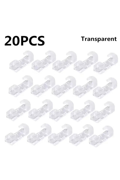 Choice Transparent 20 PCS No-punch Cable Manager, Wall Sticker, Traceless Wir...