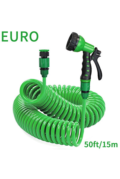 choice2 50ft Green EU Stand Garden Irrigation Water Hose Sprinkler Garden Hos...