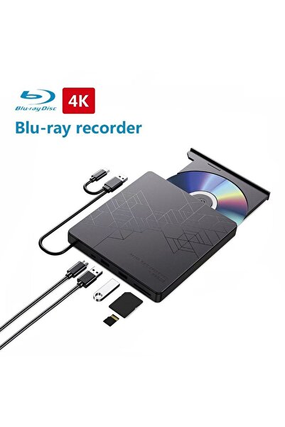 Choice محرك أقراص بلو راي خارجي 5 في 1 طراز BD668، محرك أقراص ضوئية BD-RW محم...