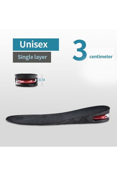 wvk Height 3 CM Height Increase Insole Invisible Heightening Template Air Cus...