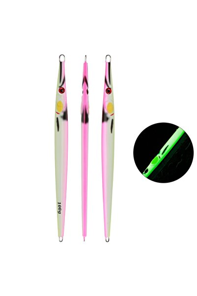 Choice 80g Glow Pink JIGGINGPRO Vertical Needle Metal Jigs Saltwater Shore Fa...