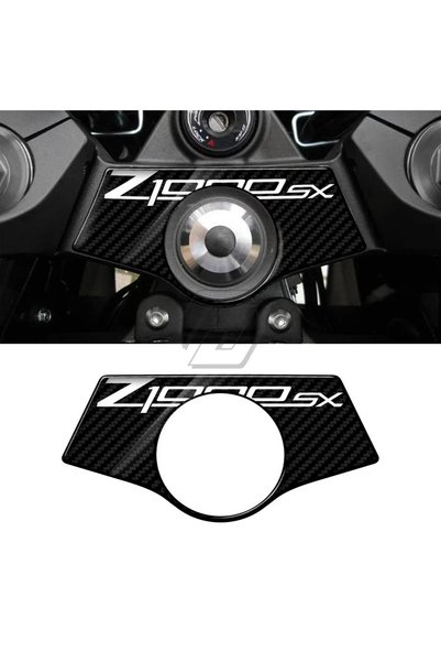 Choice 3D Carbon Fiber Triple Tree Yoke Cover Protector Tank Pad for Kawasaki...