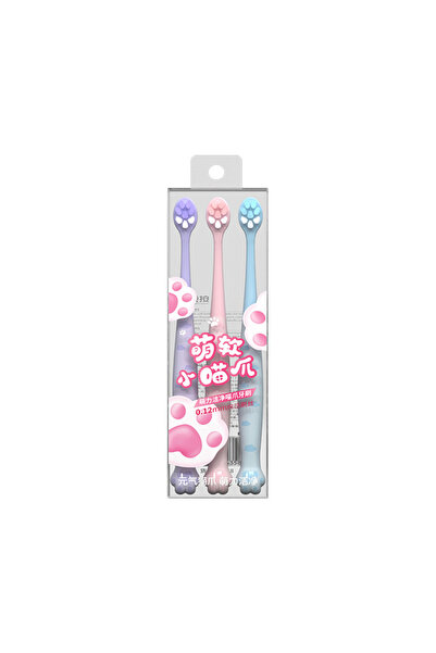 Choice 3PC Cute Cats Paw Soft Brush Toothbrush For Children Design Three Colo...