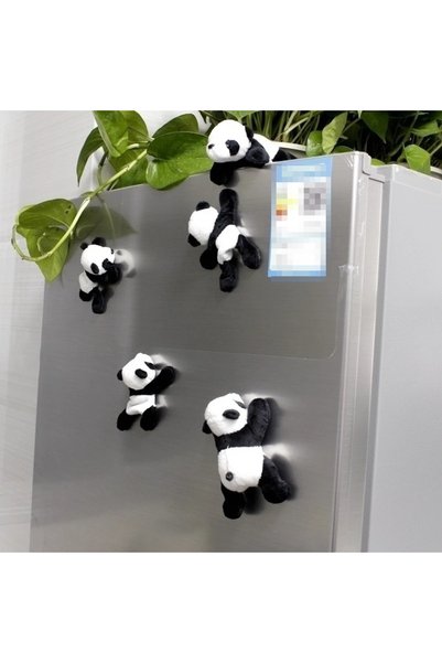 Choice WHITE Cute Soft Plush Panda Magnet - Oval Fabric Whiteboard & Fridge D...