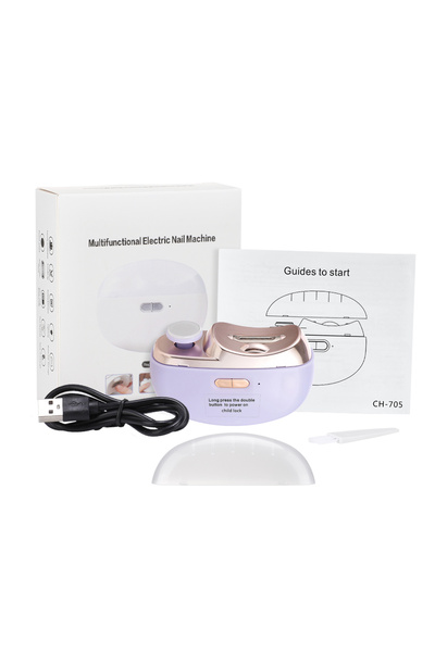 choice2 Type-C Cable 2 Speed Purple Set Electric Nail Clipper 2 in 1 Automati...