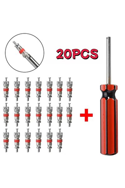 Choice 20pcs Car Tire Valve Core Removal Tools Insert With Remover Tool For C...