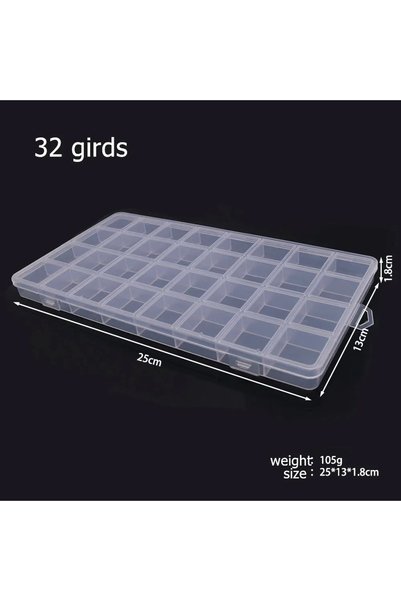 Choice 32 girds 6–32 Compartment Plastic Storage Organizer Box for Beads, Jew...