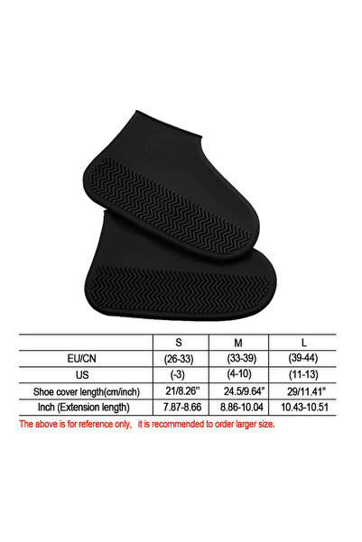 Choice L(38-42) black Waterproof Rain Shoes Covers Silicone Non-slip Wear-res...
