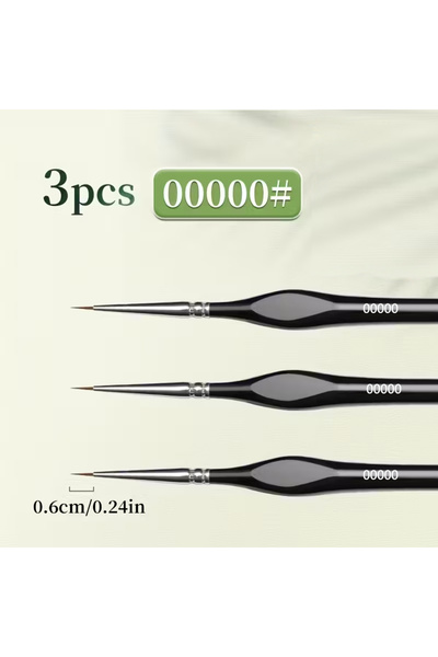 choice2 3pcs 3/6/8pcs Fine Tip Paint Brush Set-Synthetic Nylon Hair for Acryl...