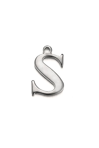 Choice18 ST-S 20pcs Stainless Steel Letter Charm Initial Charms Single Alphab...