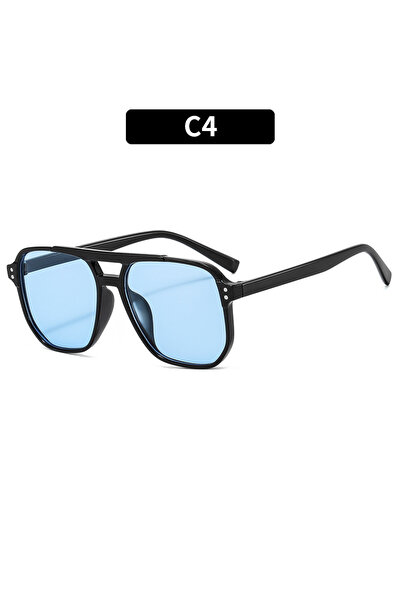 Choice3 a4 Punk Square Frame Sunglasses Anti-UV Travel Driver Goggle Retro Su...