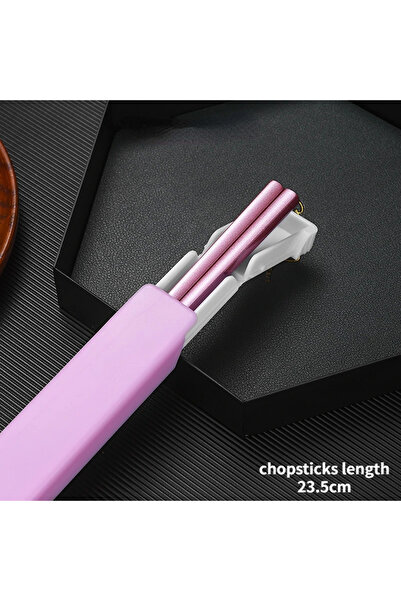 Choice Pink 304 Stainless Steel Chopstick Lunch Tableware Travel Portable Cho...
