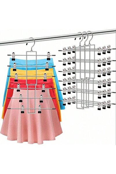 Choice 3 packs Silver 6-Tier Hanger Organizer – Space-Saving Closet Storage f...
