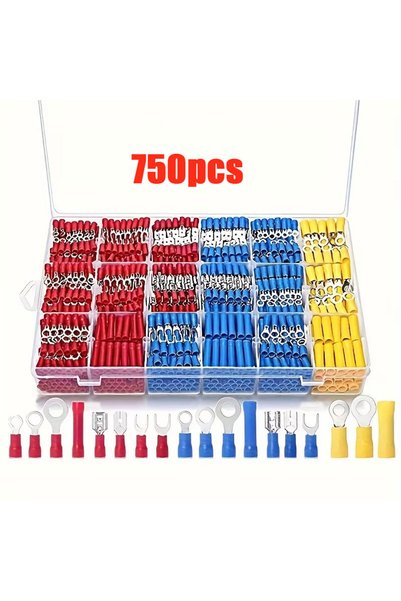 Choice DANZI750pcs 750pcs Electrical Wire Crimp Connector Kit - Insulated Spa...