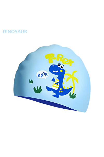 Choice DINOSAUR Children's Swimming Cap for Boys Girls Long Hair Waterproof H...