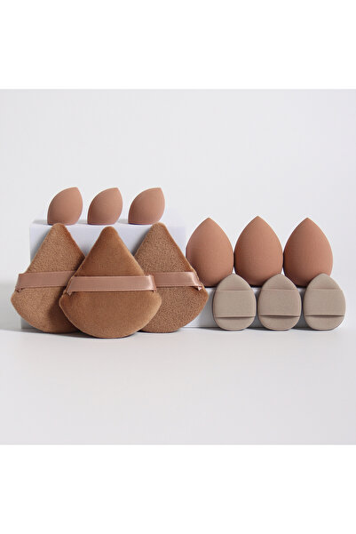 Choice3 Coffee 12-Piece All-Purpose Makeup Sponge Set, Made of 3 Loose Powder...