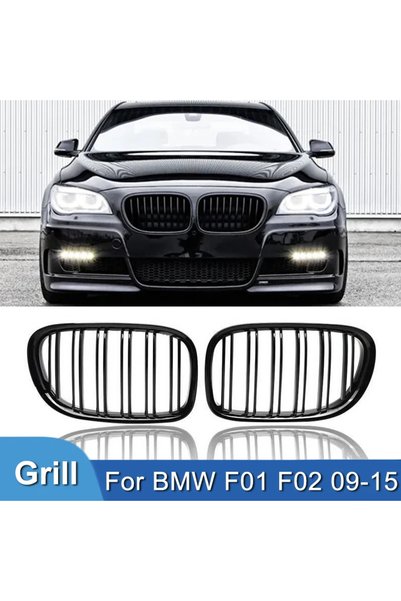 Choice Pulleco A Pair Car Front Kidney Grille Grills Glossy Black For BMW F01...