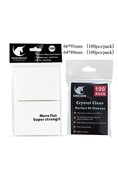 Choice10 White 200PCS Matte Card Sleeves Trading Cards Double Layer Standard ...
