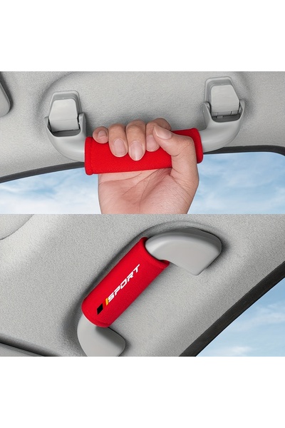 choice2 Red-4pcs 4Pcs Fluff Car Roof Door Handle Protector Car Armrest Cover,...