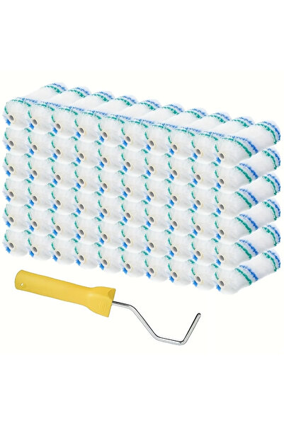 Choice Paint brush 1pc Mini Paint Roller Covers Handle with 60 Roller Brushes...