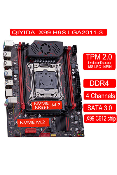 Choice Motherboards QIYIDA X99 motherboard TPM 2.0Interface LGA 2011 3 with N...