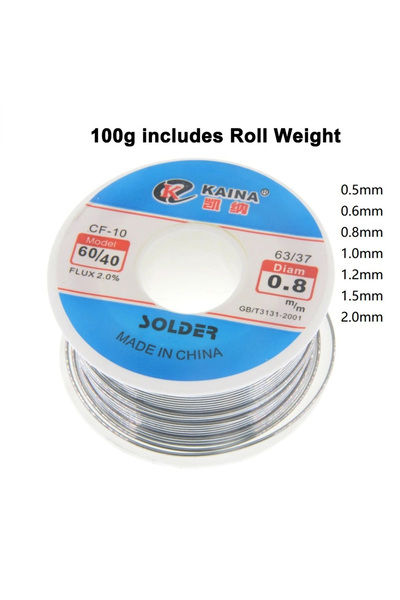Choice6 2.0mm 50g Solder Wire Tin 0.5/0.6/0.8/1.0/1.2/1.5/2.0mm Roll Clean Ro...