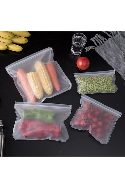 Choice3 21.5cmX12cm 10Pcs 10pcs Silicone Food Storage Containers Leakproof Co...