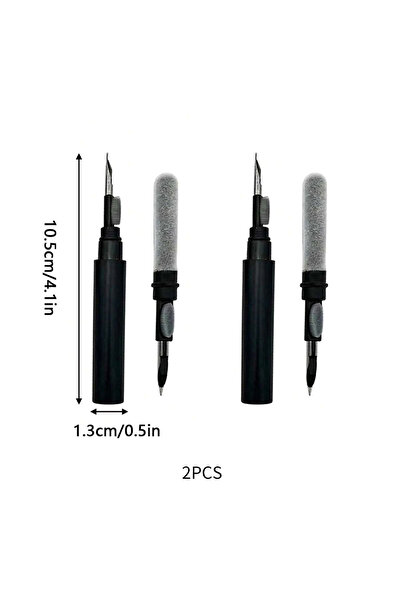Choice Black 2Pcs Earphones Cleaning Pen Airpods Pro Cleaning Brush Portable ...