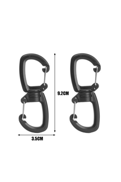 Choice3 2pcs 360 Rotating Double Carabiner Outdoor Swivels Clip Portable S Ch...