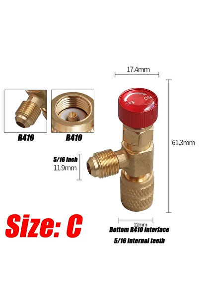 Choice8 صمام أمان سائل C(R410 R410) R410A R22 أداة تبريد تكييف الهواء محول أم...