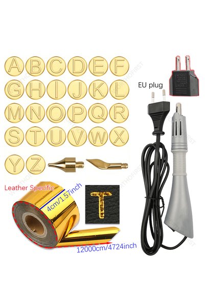 Choice6 AZ Golden Heated Stamping Foil Pen Electric Hot Applicator Tool Kit A...