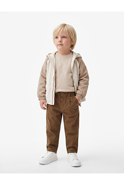 Koton Cotton Carrot Cut Brown Baby Boy Pants 7Wmb40008Tw